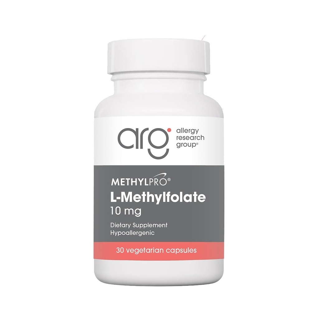 Metilpro L-metilfolat 10 mg - Sprijină un mindset sănătos - Folat activ pentru suport de metilare și reacții biochimice - foarte biodisponibil - 30 Servings - 30 capsule