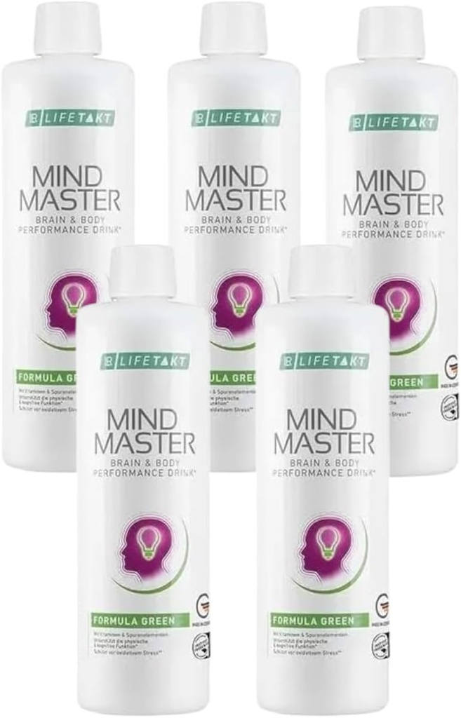 LR Health&Beauty Lifetakt Mind Master Formula Green în fiecare zi Tratament natural Femei Bărbaţi set de 5-500 ml./16.9 fl.oz.