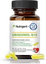 Ubichinol CoQ10 50 mg, capsule organice umplute cu lichid, suplimente de coenzimă Q10 de înaltă absorbţie, antioxidant pentru Heart Health & Energy Production, 30 Conte