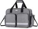 Trunab sac medical - gol prima geanta de ajutor pentru asistenta medicala, doctor, paramedic - Home Care asistenta medicala sac cu strat capitonat pentru Laptop - brevetat design - gri
