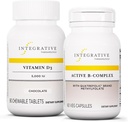 Terapice integrate Bundle cu active B- Complex, 60 capsule & vitamina D3 125 mcg, 90 Masticuri - Active B- Complex pentru a sprijini metabolismul energetic * - Vitamina D3 pentru a sprijini sănătatea osoasă