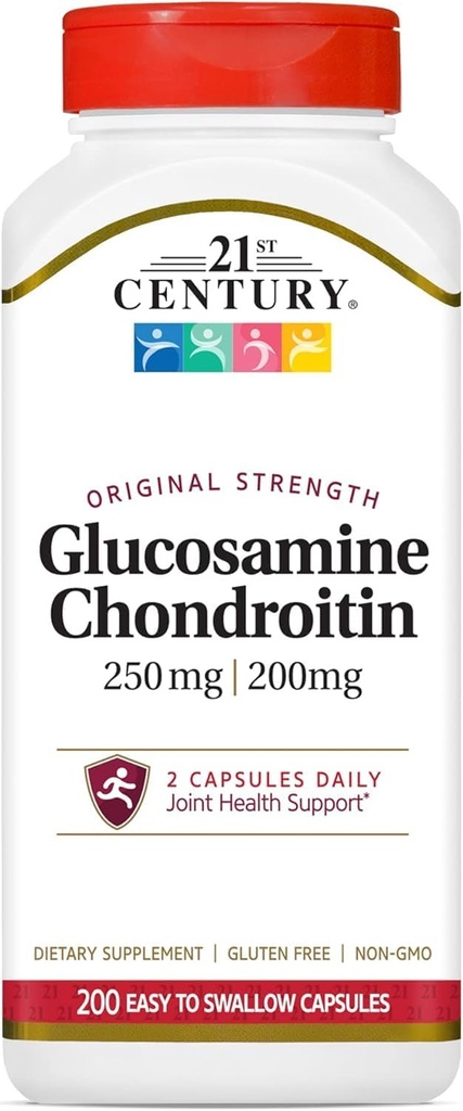Secolul 21 Glucosamină/Chondroitin, Rezistenţă originală, 200 Capsule uşor de înghiţit