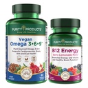 Produse de puritate Bundle - Vegan Omega 3-6-9 + B-12 Energy Melt Omega 3-6-9 (