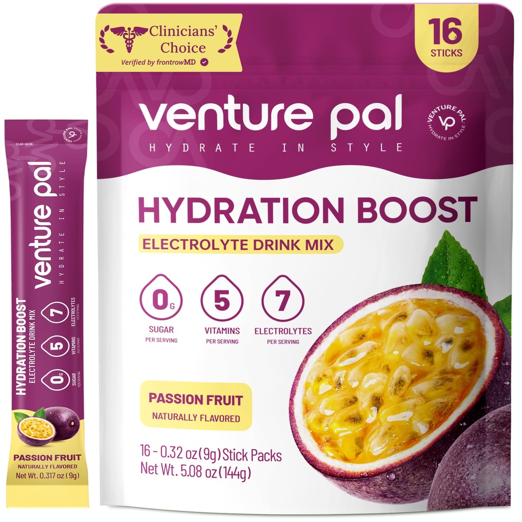 Venture Pal Pachete de praf Electrolit gratuit - Lichid Daily IV Drink Mix pentru hidratare rapidă și de recuperare a partidului 