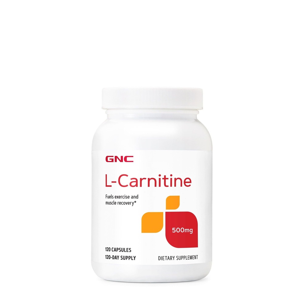GNC L Carnitina 500mg Supliment, Suportă recuperarea musculară, 120 Serviri