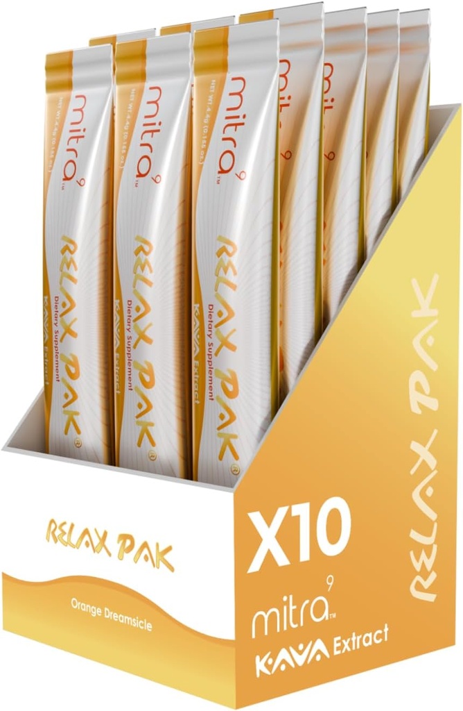 Mitra9 Kava Powder RelaxPak - Orange Dreamsicle Kava Extract de praf Pachete de pudră 