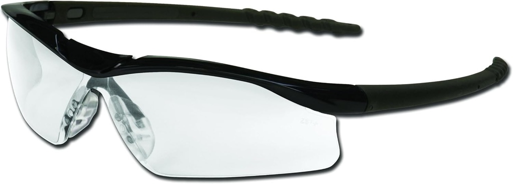 MCR Safety DL110AF Dallas Ochelari de siguranță cu cadru negru polonez și Lens clar anti-Fog