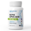 Puregen Labs Alpha Acid lipoic 600 mg [Potență mare] Total 360 Capse vegetale, Suport antioxidant 