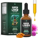 SuperBonsai Super suport hepatic cu lapte Thistle - Toate naturale de ficat Cleanse Detoxifiere & Reparatii Ajutor - Medic-Format Suplimentul hepatic - Suplimente vegetale lichide pentru sanatatea ficatului - 1 lună de aprovizionare