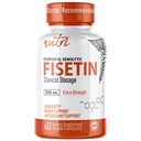 Fuziuni naturale Nutri Fisetin 500mg 60 Conte - Doza clinică - Fisetin Suplimente - Activator Senolitic puternic, Antioxidant, & Brain Suport - Polifenoli naturali - 60 Conte
