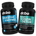 Enzime digestive & Colon Cleanser Detoxifiere - Digestion Supplement & 15 Day Intestinal Curatese pastile pentru femei si barbati - Laxativ natural rapid pentru constipație Relief & Bowel Miscarea Suplimente pentru Gut