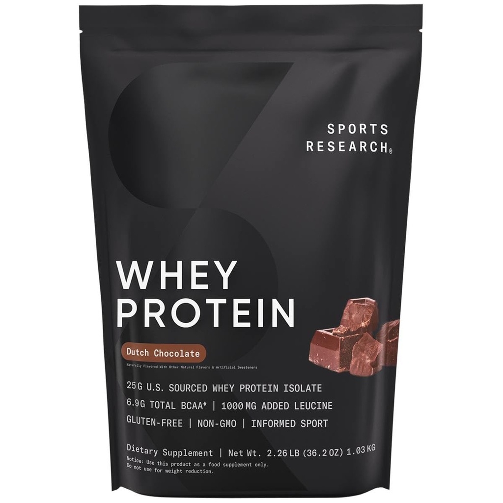 Sport de cercetare Whey Proteina Izolat - Sport Nutritie Proteina pulbere 25g per Servire - 2.27lb Bag Proteina Whey - Olanda Ciocolata vrac Proteina pulbere, 25 Serviri