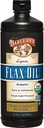 Barlean Organic Lignan Omega 3 Flaxseed Oil Liquid Supplement for Men and Women, Cold Press Flax Seeds, 7230mg ALA Fatty Acid, Vegan și Gluten Free, 32 oz