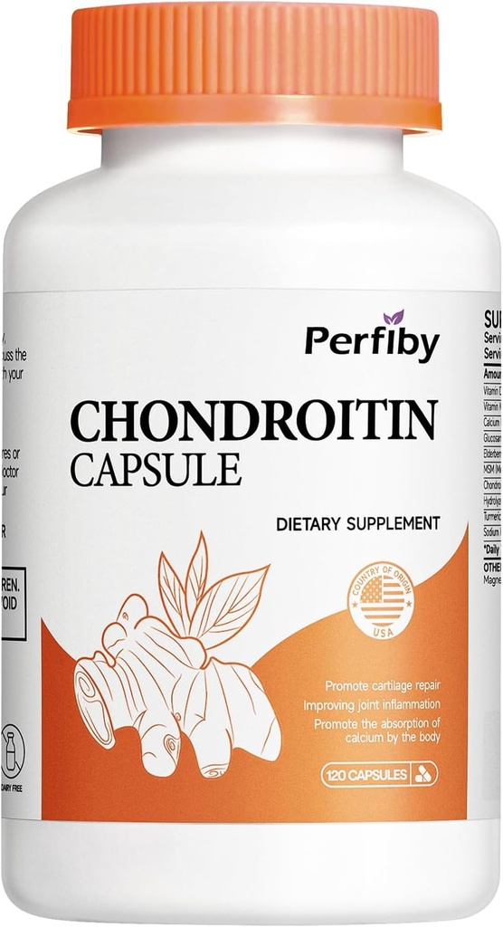 Glucosamină Chondroitin și MSM cu extract de elderberry - suport comun și supliment de sănătate imună, 120 capsule, 60 zile de aprovizionare