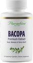 Paradise Herbs Bacopa Extract, Vegan, Non-GMO, Gluten Free, 60 capsule