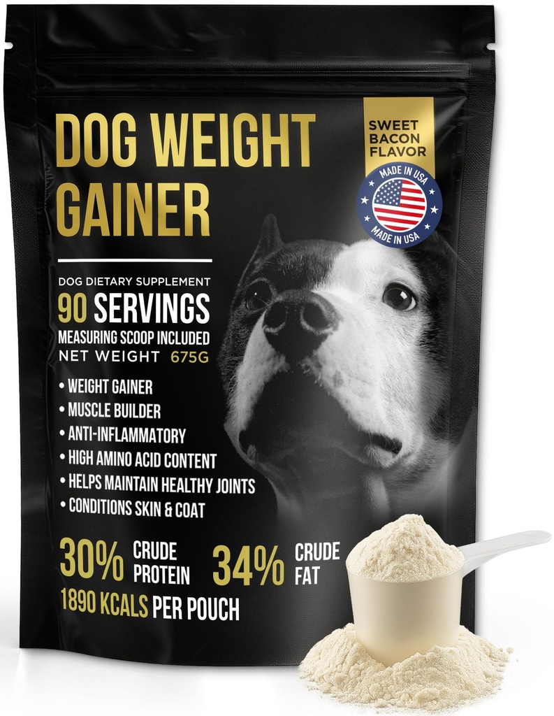 Dog Greutate Gainer Aprox 90 Serviri - Suplimente câştig în greutate pentru câini - Constructor musculare canin şi câine - Made in the USA