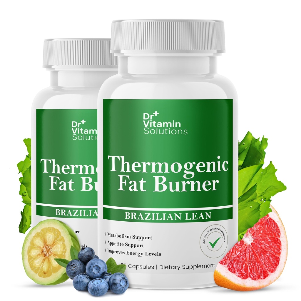 Arzător de grăsime termogenic pentru femei și bărbați - Suppressant apetit pentru pierderea in greutate - Include extracte de ceai verde pentru ajutor de balon - Booster metabolic - pachet de 2