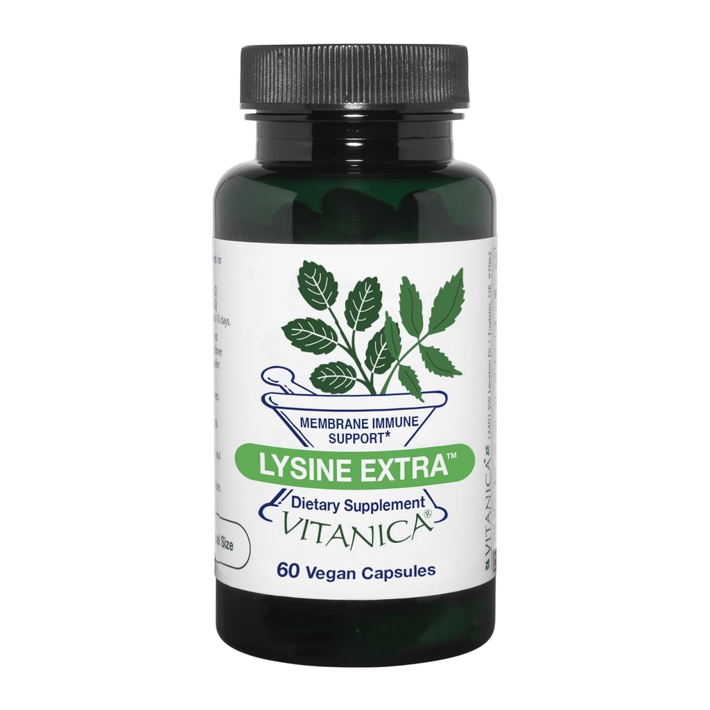 Vitanica Lysine Extra, Suport pentru sistemul imunitar, Vegan, 60 Capsule