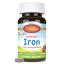 Carlson - Kid's Chewable Iron, 15 mg, Superior Absorbtion, Blood Health, Energy Production & Optimal Wellness, Natural Strawberry Flavor, 60 Tablets