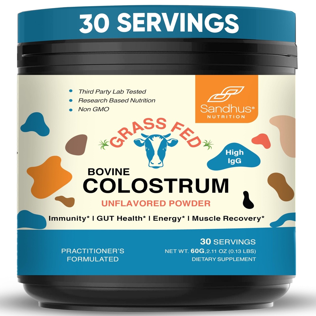 Sandhu's Grass Fed Bovine Colostrum Powder for Humans, Adulți 