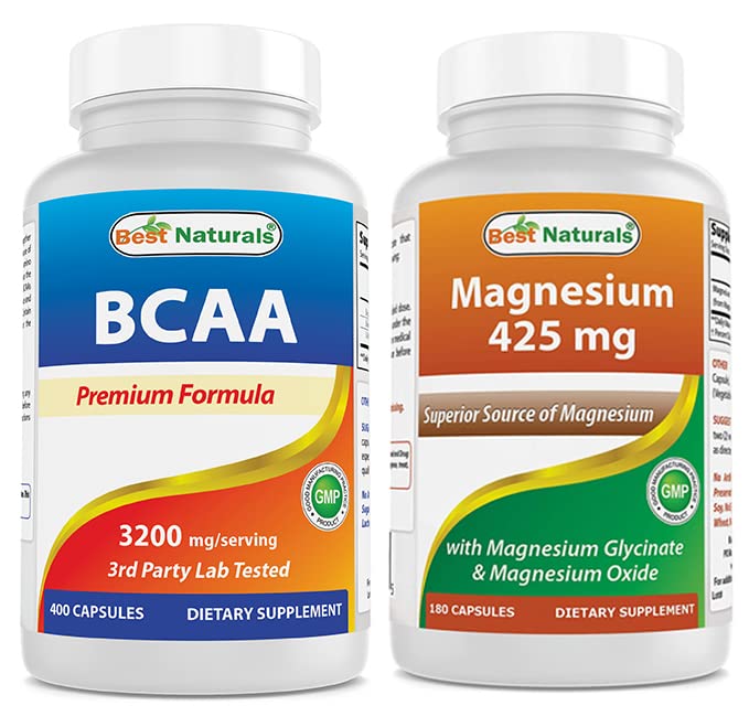 Cele mai bune naturale BCAA 3200 mg & Magneziu Glicinat 425 mg