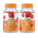 Zinc viu 50mg + vitamina D 5000 UI, Gummie Bundle - mare Tasting, Supliment de vitamine, gluten gratuit, OMG gratuit, Guma de mestecat