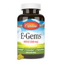 Carlson - E-Gems, 400 UI, Heart Health & Optimal Wellness, Antioxidant, 200 geluri moi