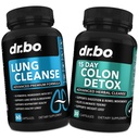 Lung Cleanse & Colon Detox - Formule de plante pentru a sprijini sănătatea respiratorie și mișcările de intestin