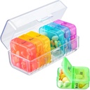 Zoksi Pill Organizator 2 ori pe zi, Săptămânal 7 zile Pilula cutie, Daily Am Pill Organizator, Travel Pill Case pentru Medicina, Uleiuri de pește, Vitamina, Supliment