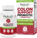 Probulin Colon suport supliment probiotic, curaj zilnic, Digestive, și sănătate imună Probiotice capsule pentru bărbați și femei, 20 Miliarde CFU, Vegan, 60 Conte Sticla