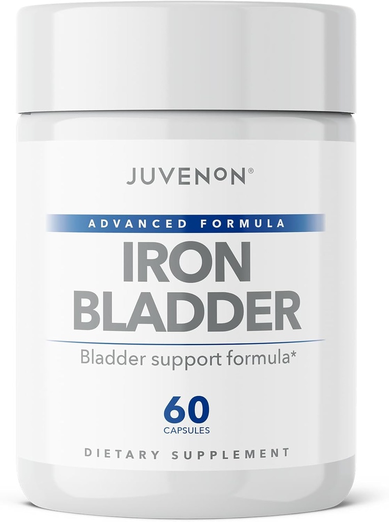 Juvenon Iron Bladder - Supliment vegetal pentru functia sanatoasa a vezicii urinare - Suport incontinenta cu extract de seminte de dovleac, extract de germeni de soia, Saw Palmetto