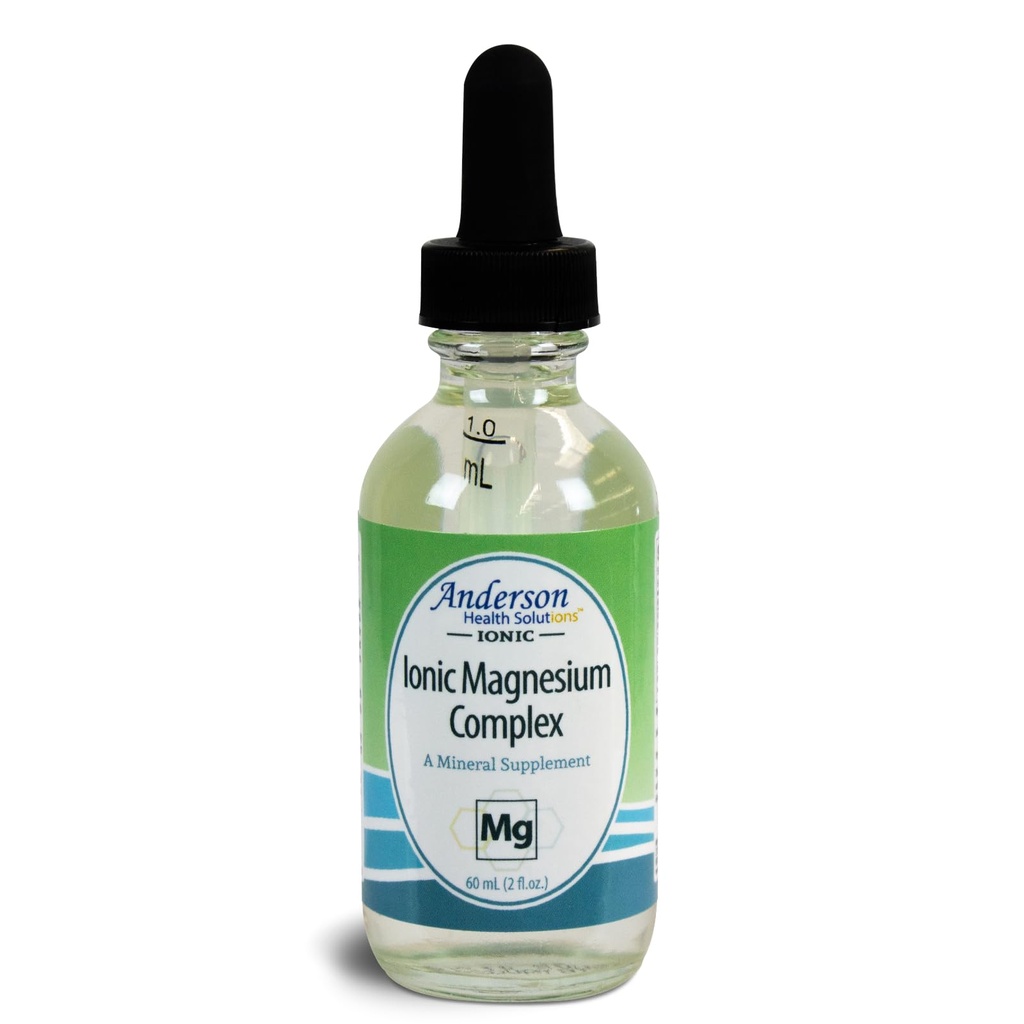 Complex de magneziu ionic nou Anderson, Supliment de magneziu lichid, Urme picături minerale, 30 Serviri (2 oz)