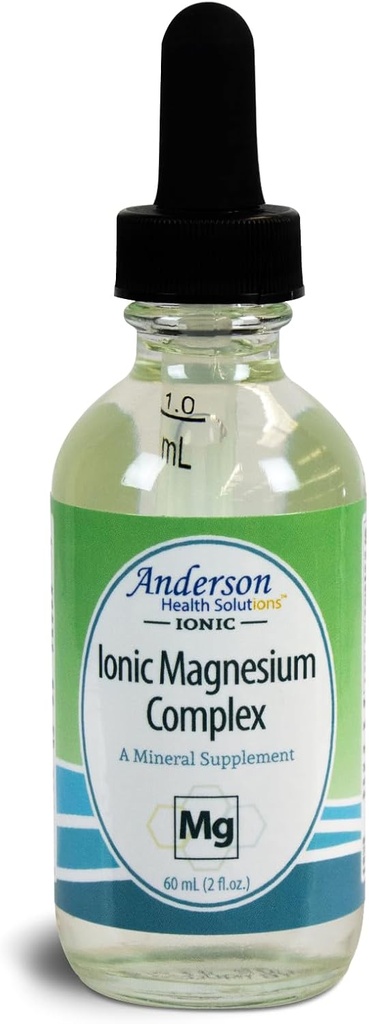 Complex de magneziu ionic nou Anderson, Supliment de magneziu lichid, Urme picături minerale, 30 Serviri (2 oz)