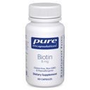 Pure Encapsulations Biotin 8 mg - B Suplimentul de vitamine pentru a ajuta Stres Relief, Hair, Piele & unghii Consolidarea, Metabolism, Carbohidrat Support & Nervos System* - cu Premium Biotin - 60 capsule