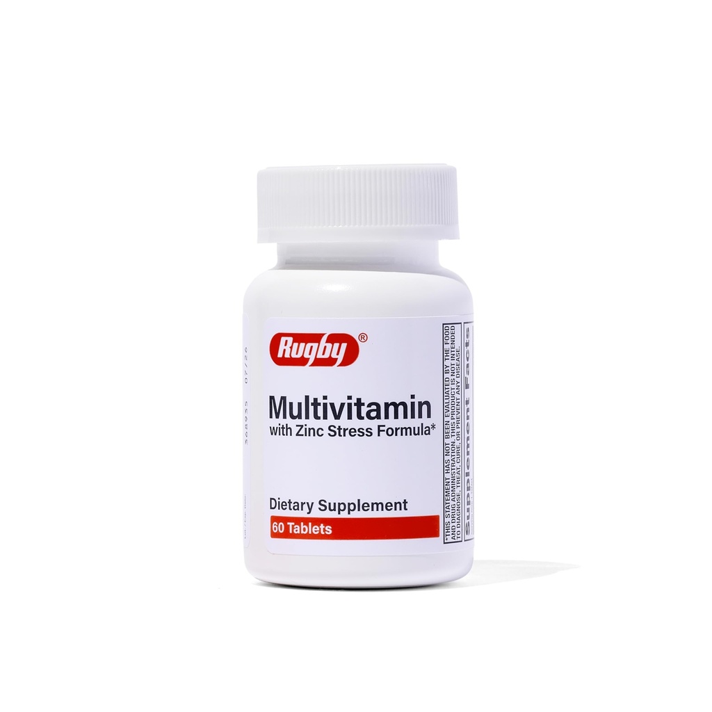 Rugby Multivitamine cu formula de stres zinc - Supliment alimentar - 60 comprimate (1 ambalaj)