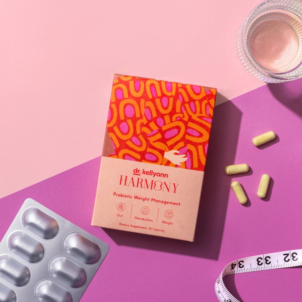 Dr. Kellyann Harmony Management Probiotic Greutate (30 Capsule) Prebiotice și Probiotice pentru a sprijini managementul greutății și promovarea sănătății optimale