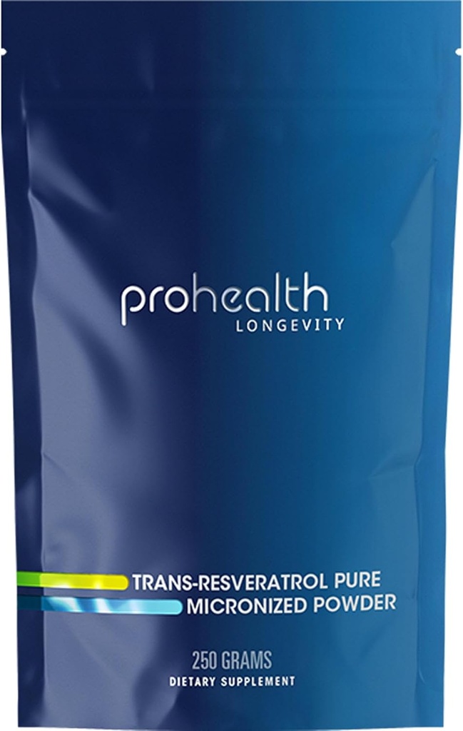 ProHealth Longevity Bulk Trans Resveratrol pulbere 250 Grams - grad farmaceutic pur, 1000 mg per Scoop, absorbţie superioară şi biodisponibilitatea