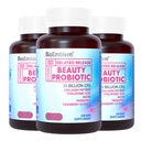 BioEmblem Beauty Probiotice pentru femei, 35 Miliarde CFU 14 Tulpini cu Biotin, Colagen, Prebiotice pentru Digestive Health, Hair Skin and Nails, Vaginal Probiotice Supliment, Perioada de valabilitate Stabil, 90 Caps