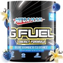G Megaman Energetic Drink Powder, Pre Workout Caffeine Mix pentru Gaming, Sugar Free Focus Amino, Vitamina + Antioxidanti, 9,9oz (Albastru Slushee, 40 Serviri)