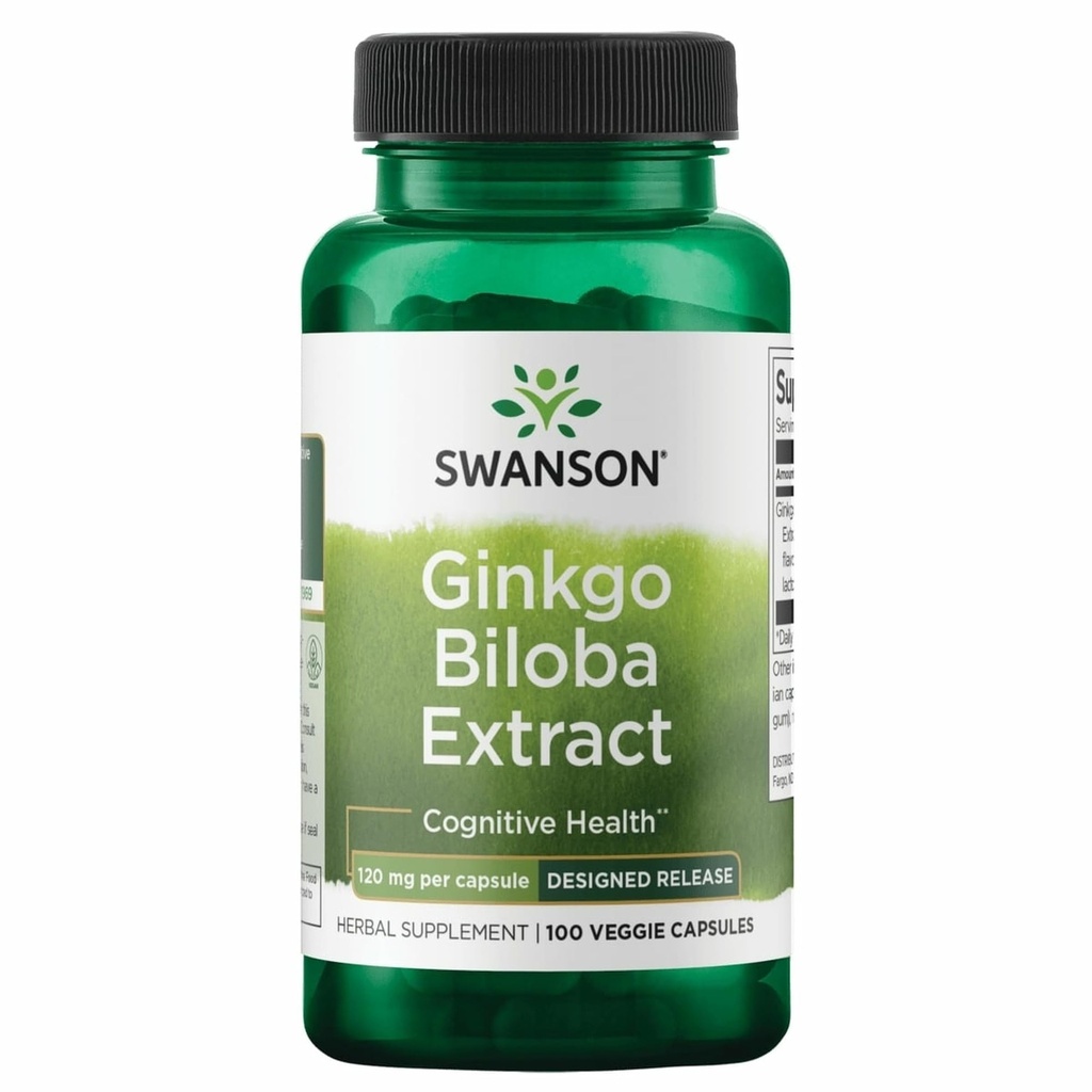 Ginkgo 120 mg 100 capsule de Swanson Ultra