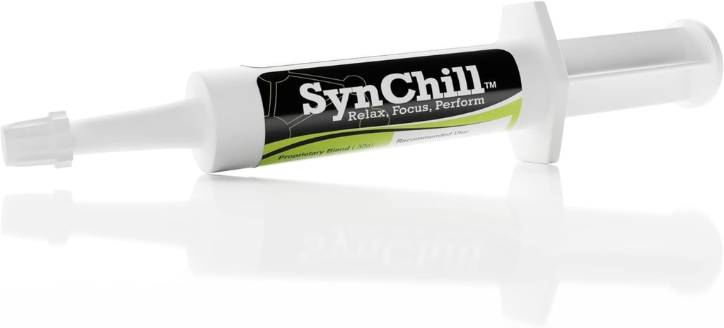 SynChill Cal Oral Calmare Gel, 100% Supliment natural și nutrițional, Rezultatele Lab Proven, Proiectat pentru Focus & Performanță, Aprobat de profesioniștii și veterinarii olimpici, Made in USA - 1 Pack
