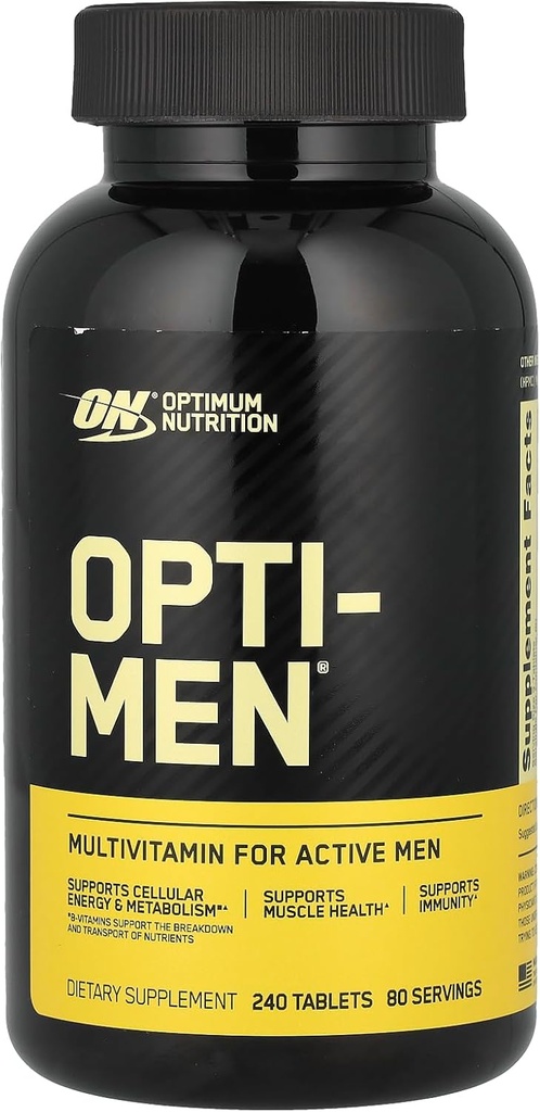 Optimum Nutritie Opti-Men Supliment multivitamine zilnic, 240 Număr