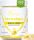 Zero zahăr - Banana Cream Electrolits pulbere - Reîmprospătare Hidratare - Cafeina Energie Liberă cu toate ingredientele naturale - Vegan Keto & Paleo - Zahar Electroliti Free Powder Drink Mix - 150 Serviri