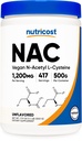 Nutricost N-Acetyl L-Cysteine (NAC) Pulbere 500 Grams - Vegan NAC, Non-GMO, Gluten Free