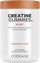 Codeage Creatin Monohidrat Gummies Supliment - 5000 mg Creatina - AstraGin Panax & Astralagus - Sport Gummy - mixt Berry Flavor - Kettlebell Forme Vitamine - Vegan - Non-GMO - 120 Gume