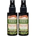 Barlean 2 Pack Olive Leaf Complex Spray de gât cu mentă, Lemon, și Sage pentru Itchy Throat Relief, Supplement de sprijin imun, Extract lichid amestecat, 1.5 oz