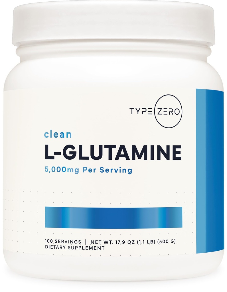 Tipul Zero L-Glutamină pulbere (500G) 3-Lonth Supply Pur L-Glutamine Supliment - Vegan, Gluten gratuit, fără file