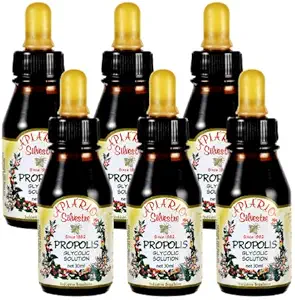 Menţineţi nivelul de glucoză sănătoasă şi sănătatea cardiovasculară - 6 flacoane pachet Value Pack Brazilian Green Bee Propolis lichid glicolic extra-nealcoolic, fără ceară, zahăr fără (PG)