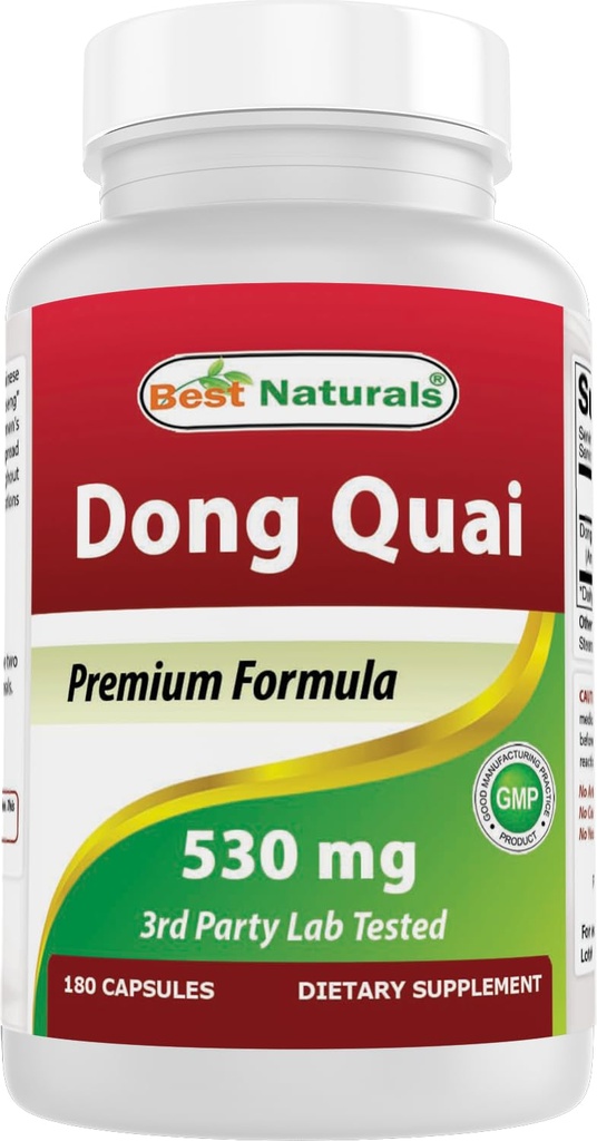 Cele mai bune Naturale Dong Quai 530 mg 180 capsule