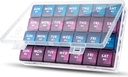 XL lunar Pill Organizator 1 timp pe zi, 4 săptămâni pastile de caz Compartimente, Yaklim Weekly Vitamina Organizator Extra Large, Container de medicamente pentru Daily Pill Keeper